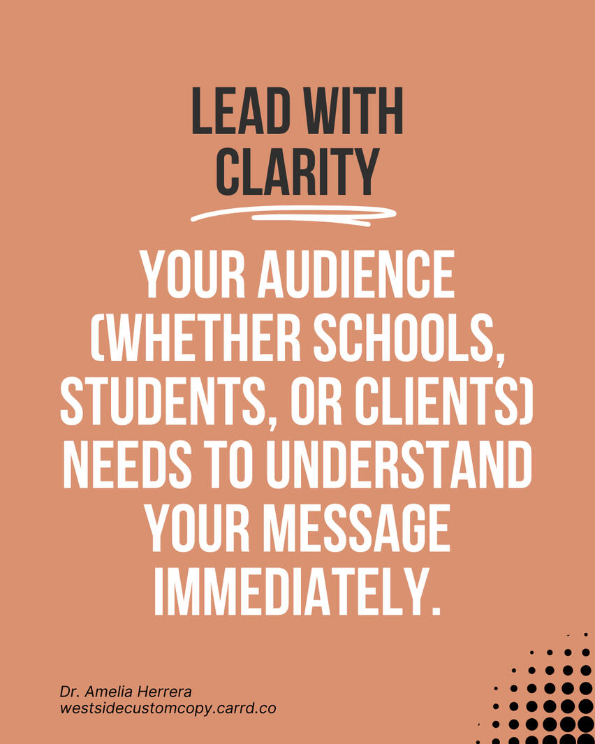 Why your audience needs to understand your message immediately.
