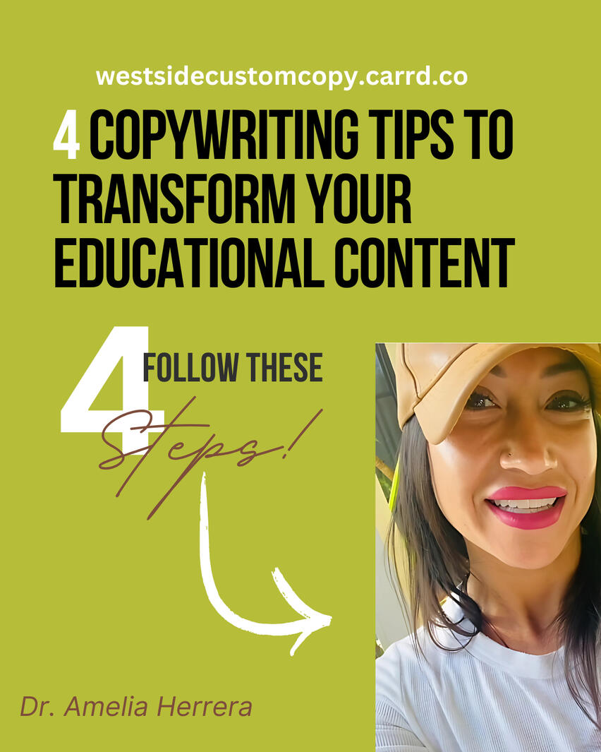 Copywriting tips for educational creatives to boost visibility, build authority, and create high-converting content.